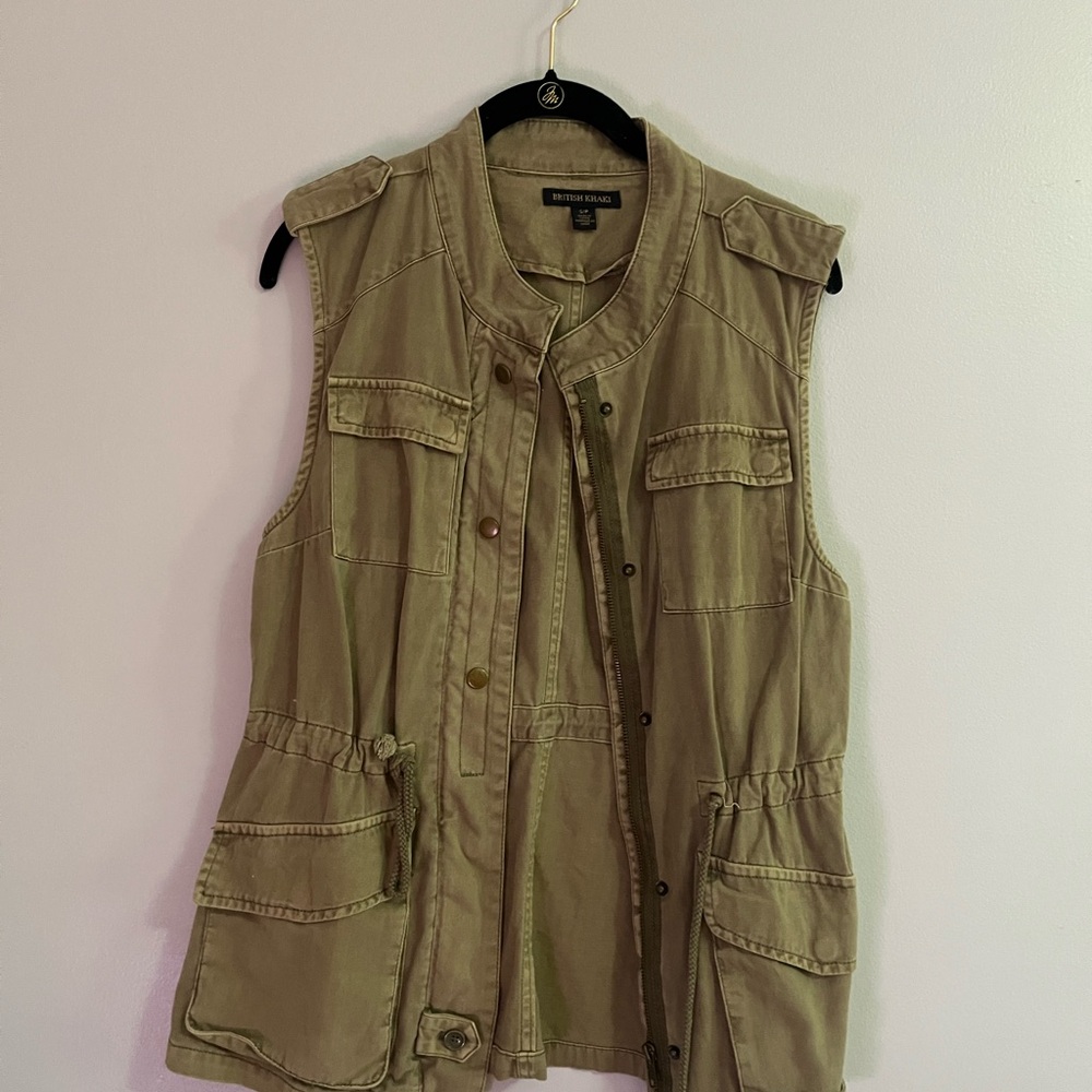 British Khaki Tan Utility Vest